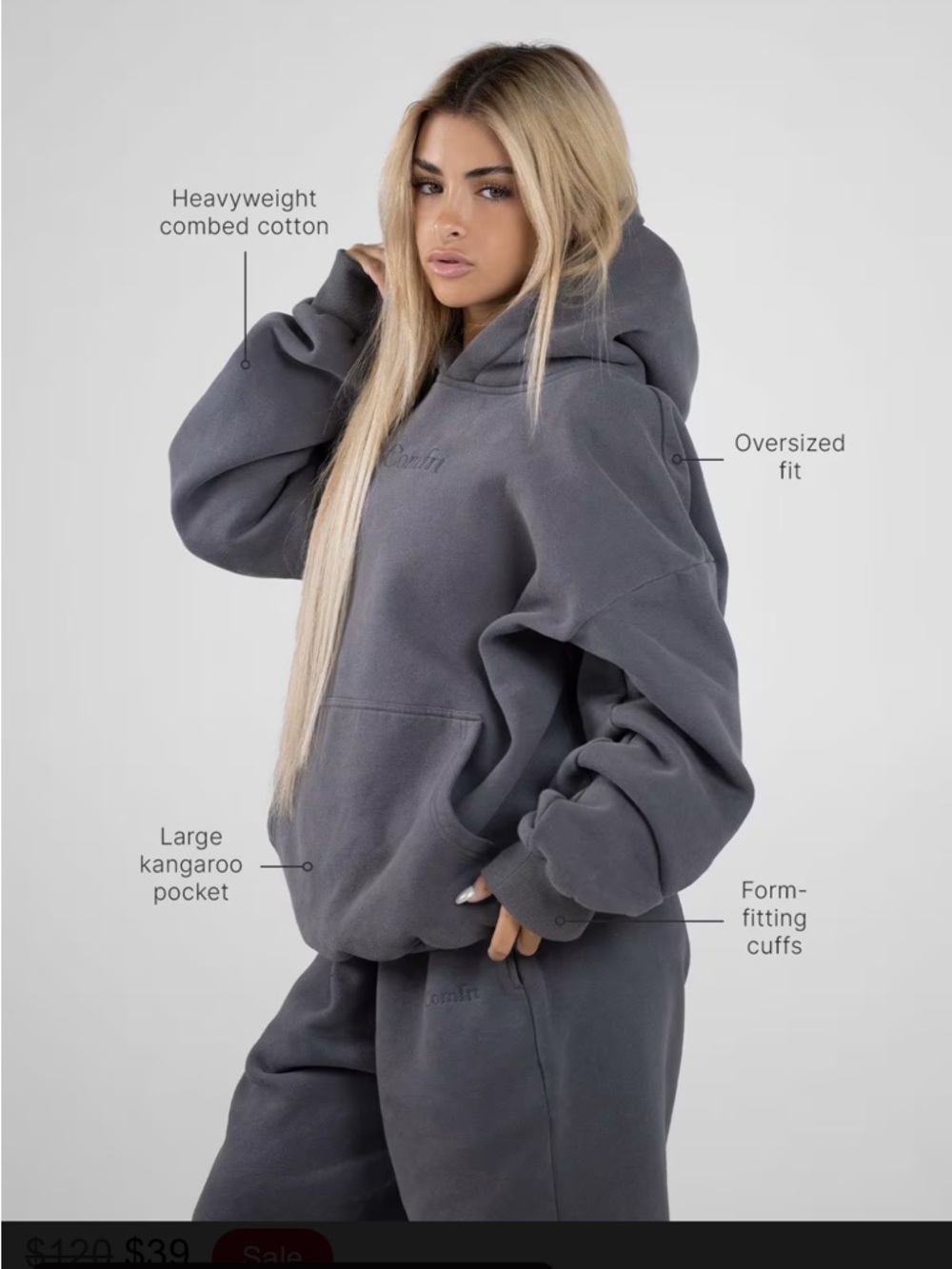 Comfrt sweat set (hoodie and pants)